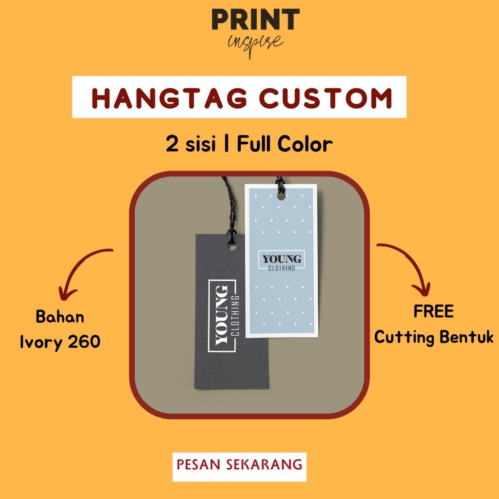 

Hangtag Custom/ Tag Label Custom 2 Sisi