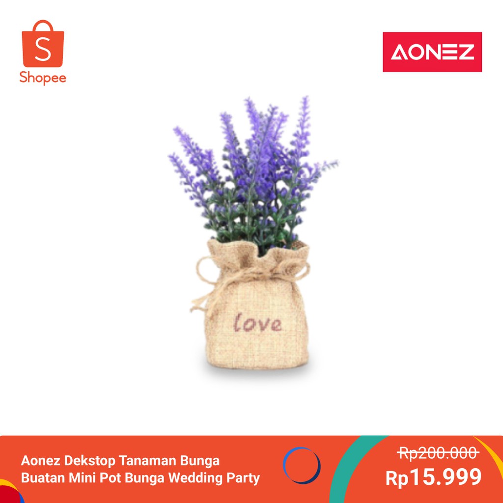 Aonez Dekstop tanaman bunga  buatan mini pot bunga wedding  