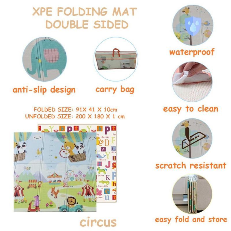 Right Start XPE Folding Mat Double Sided Matras Lipat Bayi