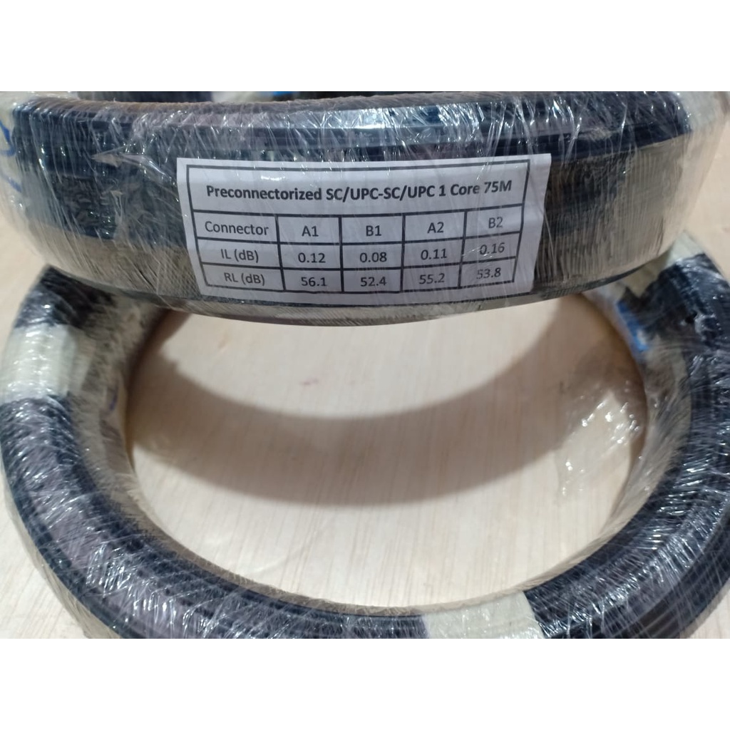 Kabel Precon 75 Meter / Kabel Fiber Optik 1 Core 100m Siap Pakai