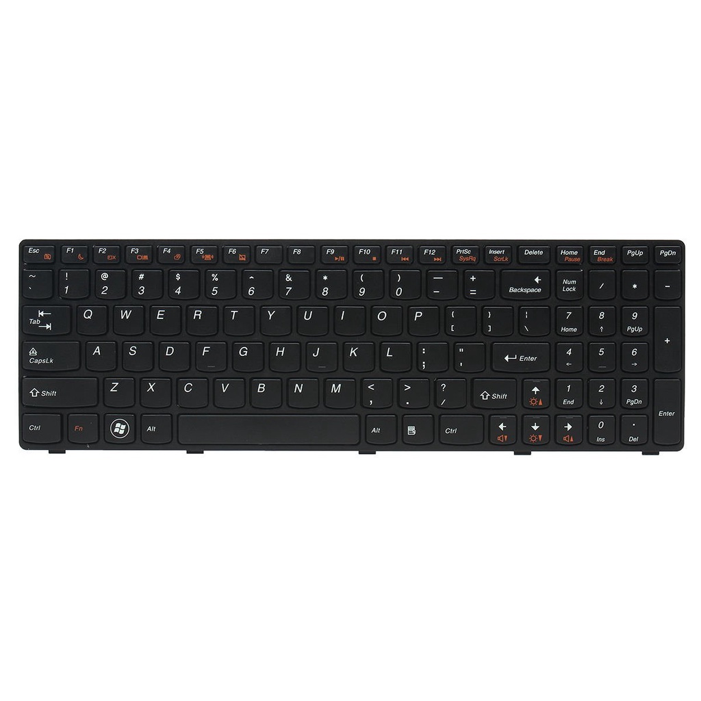 Keyboard Lenovo G570 G575 G580 G585 Black Frame - Black