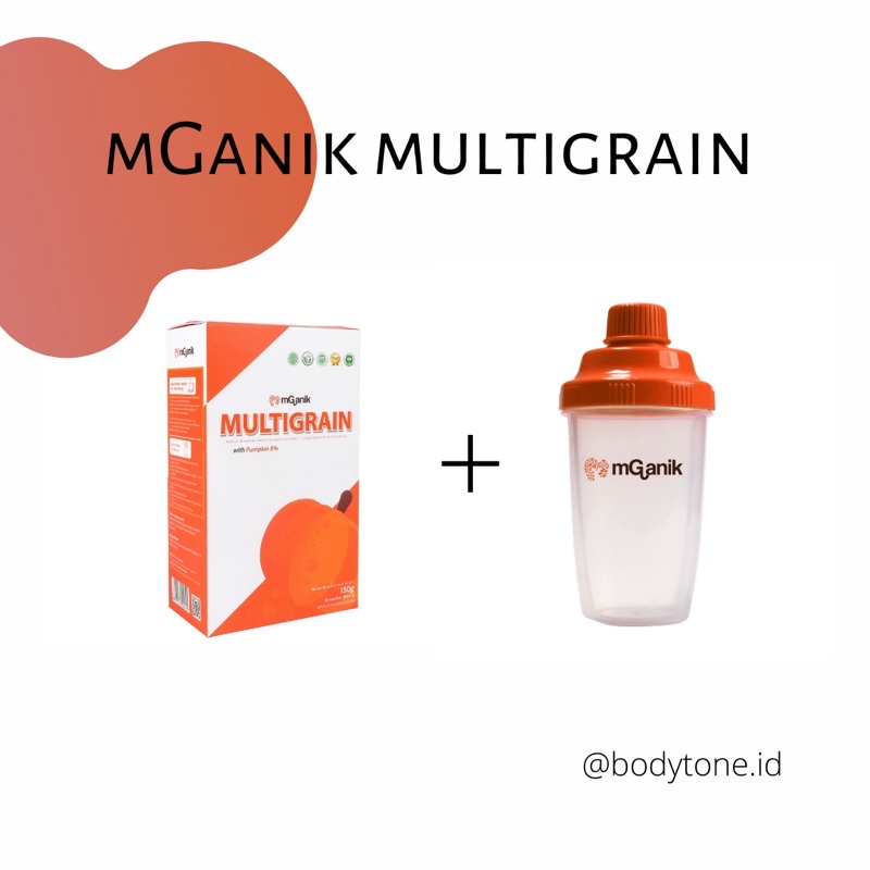 MGANIK MULTIGRAIN 6 SACHETS + SHAKER MGANIK BUNDLE HEMAT ORI 100% AGEN RESMI BPOM HALAL VEGAN
