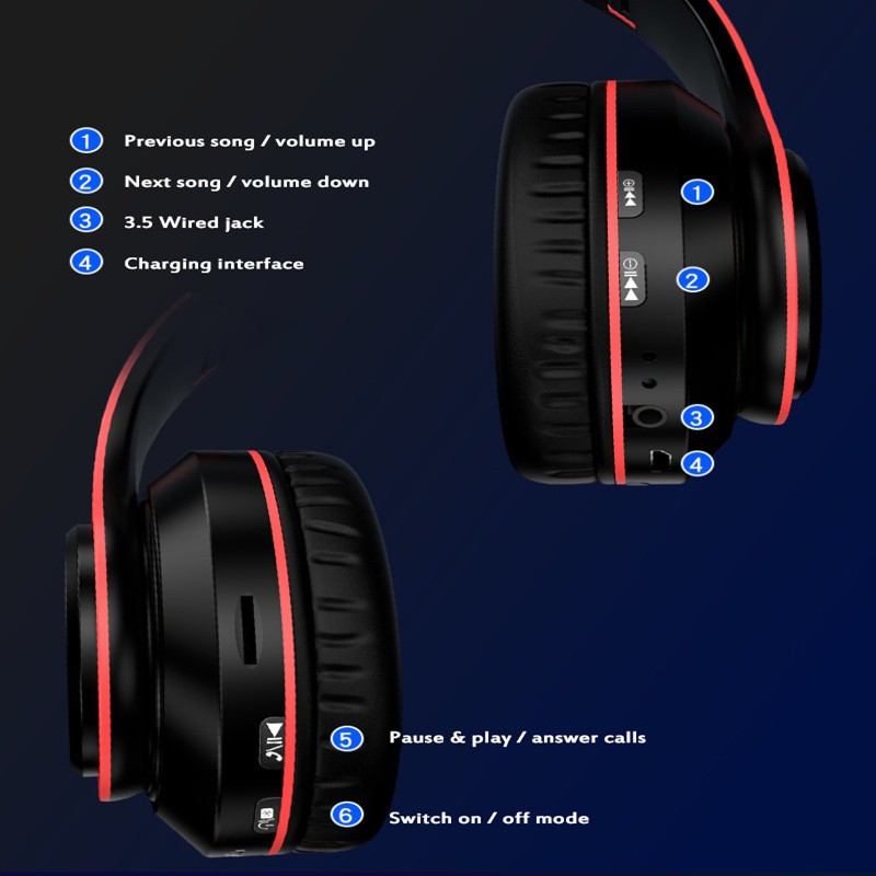 Headphone B39 Headset Wireless Bluetooth 5.0 Radio TF Function