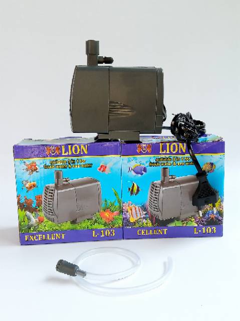 Lion 103 L-103 Pompa Filter Kolam Aquarium Hidroponik Low Watt Submersible Pump Power Head