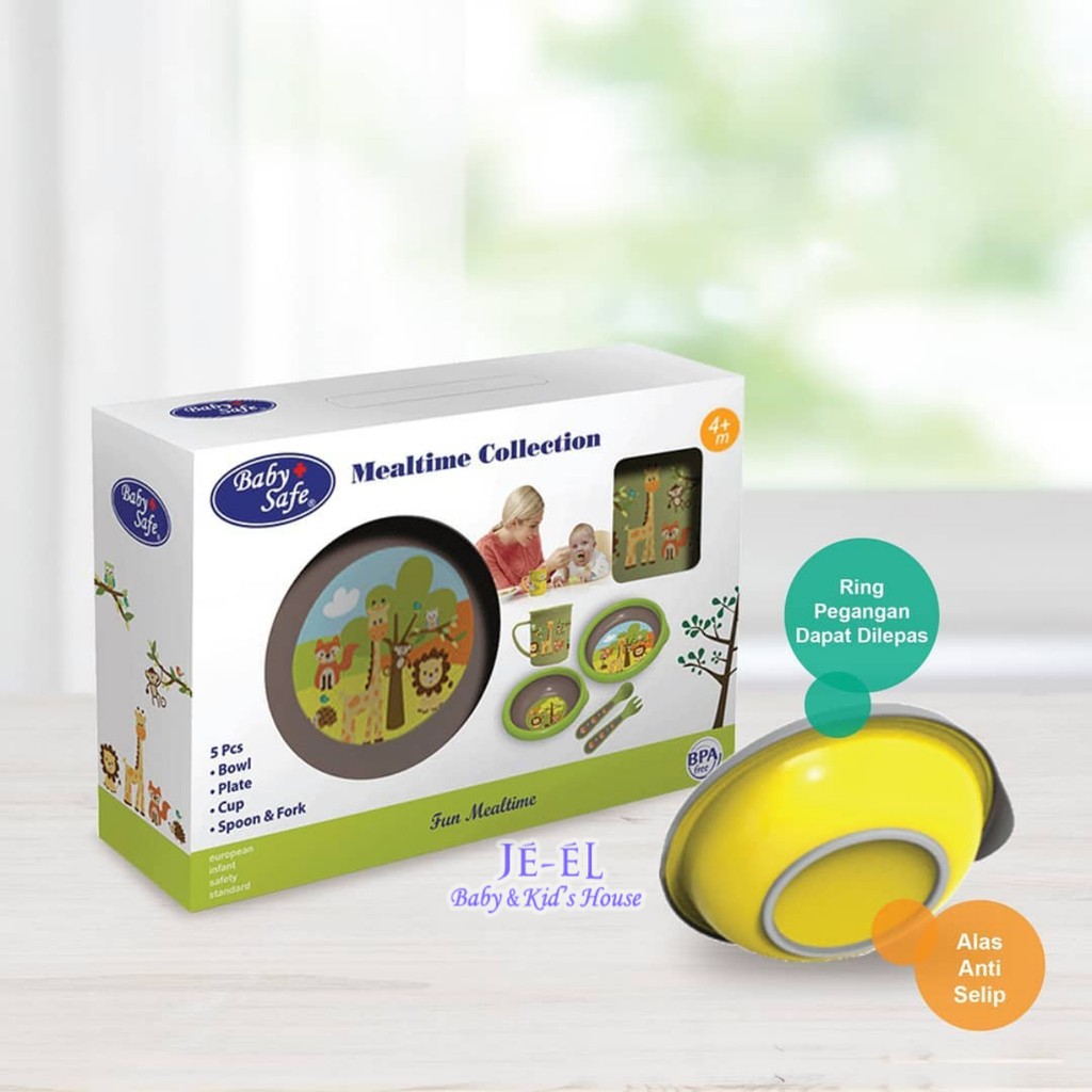 Baby Safe Feeding Set FS500 5pcs - Piring Makan Bayi Anak