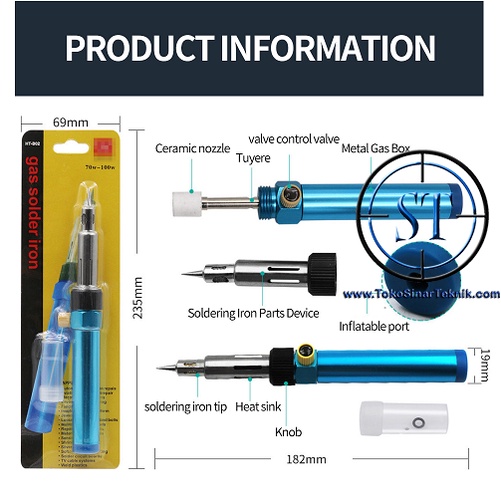 Solder Gas Butane 30-70W Electric Soldering Iron Mancis Butana Blow Torch Pen Butana Gas Pemanas 2 fungsi