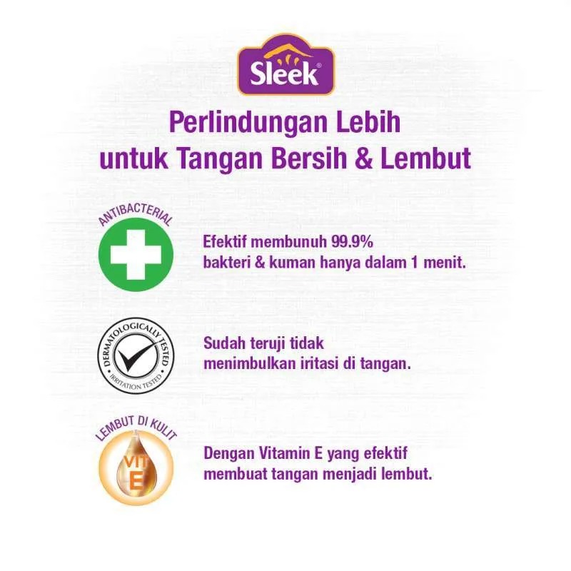 Sleek Hand Wash Lemon 4L Sabun Cuci Tangan 4L Jerigen antibacterial Vit E