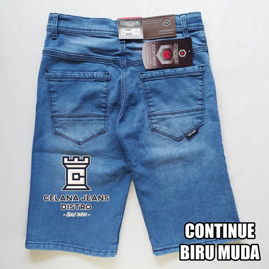 Celana Jeans Pendek Pria Hitam Bio Distro