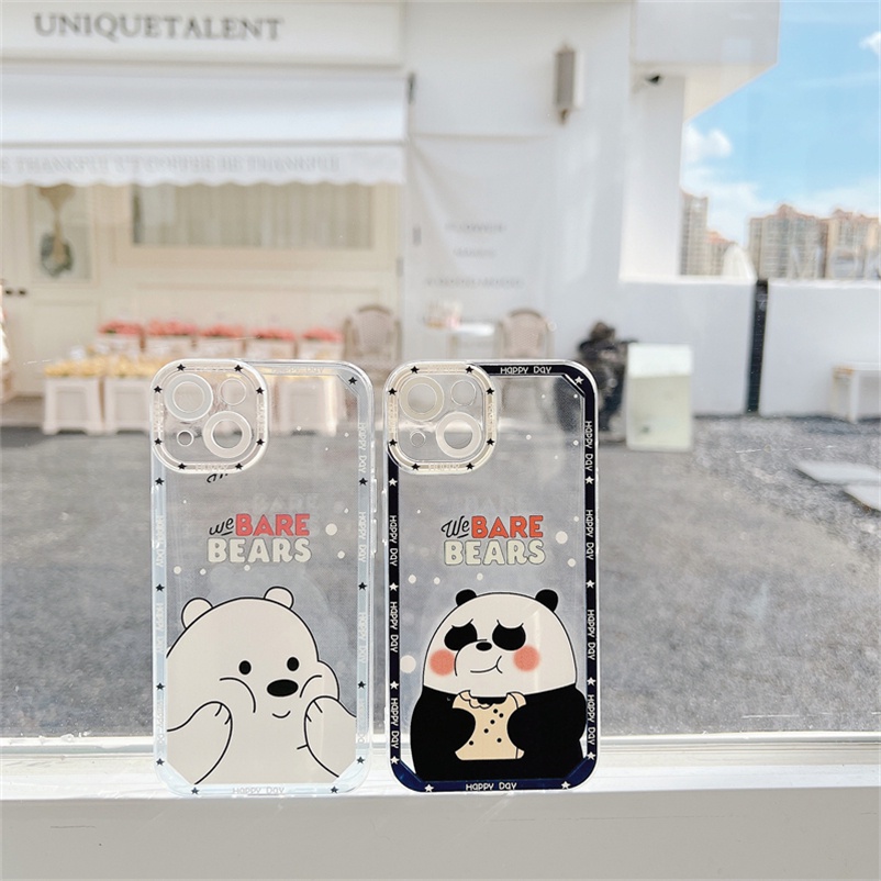 (Ready Stock) Casing Soft Tpu Case Compatible for iPhone 11 Pro Max iPhone 14 13 12 Pro Max X XR XS SE 2020 Max 7Plus 8Plus 8 7 Plus Cute Duck Couple Translucent TPU Soft Silicone Anti-dirty Protective Phone Case