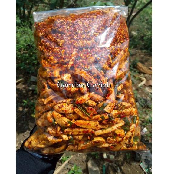 

Uhj51 COD Basreng Baso goreng pedas daun jeruk bumbu basah netto 1 kg ..,,.,,.,