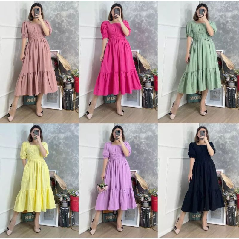 Midi dress linen