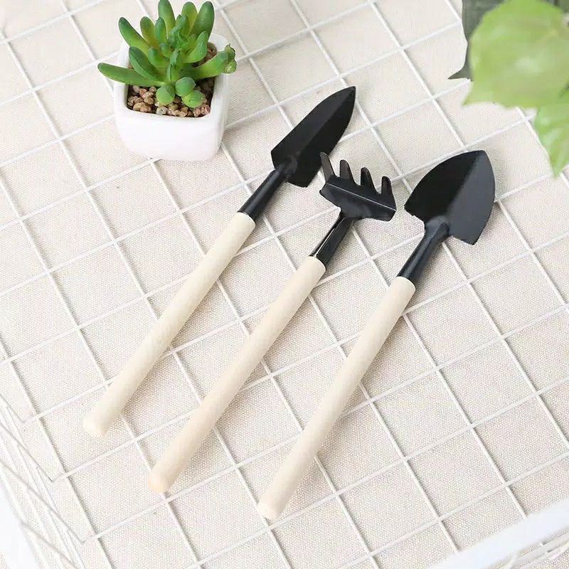 Sekop Garpu Cangkul Set Mini 3in1 / Alat Berkebun / Garden Tools Mini