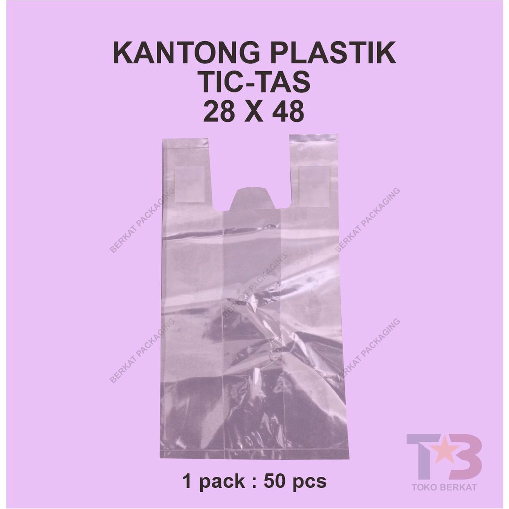Kantong Tas Plastik LLDPE 28 x 48/Plastik LLDPE/Plastik Merk TICTAS/Plastik Tebal/Plastik Janji Jiwa