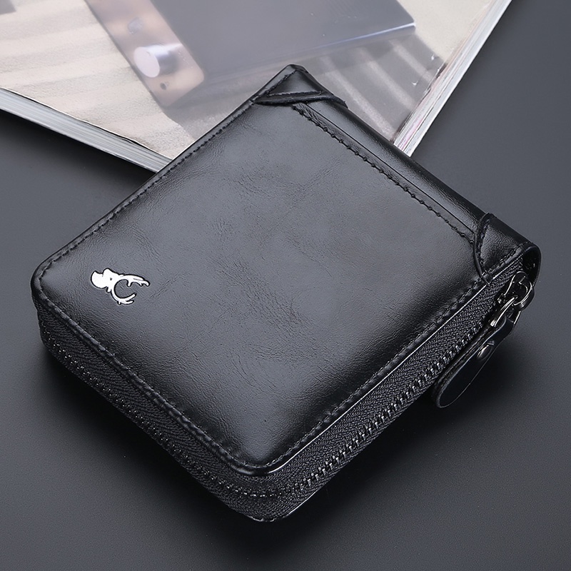 WEIXIER D9185 Dompet Lipat Pria Bifold Pendek Kulit Premium WK-SBY