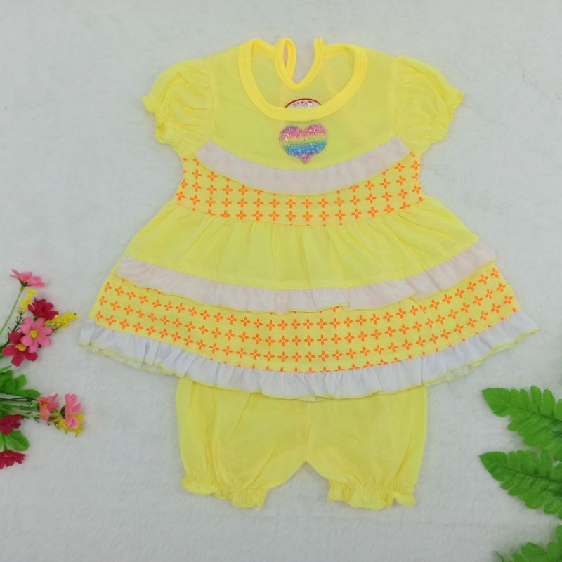 Pakaian Bayi New Born 0-6bulan, Setelan Dress Bayi, Baju Bayi Perempuan, Baju Bayi Lucu