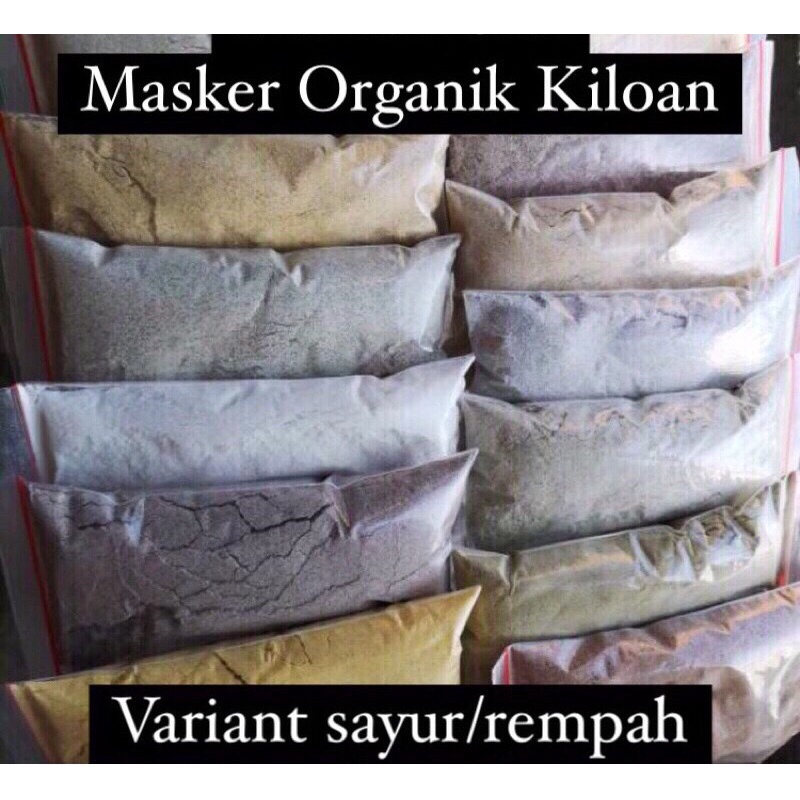 masker wajah organik bubuk kiloan Silver 1kg