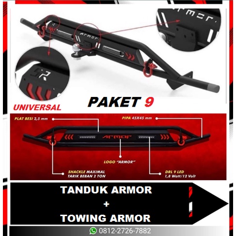 PAKET TANDUK TOWING MODEL ARMOR UNIVERSAL