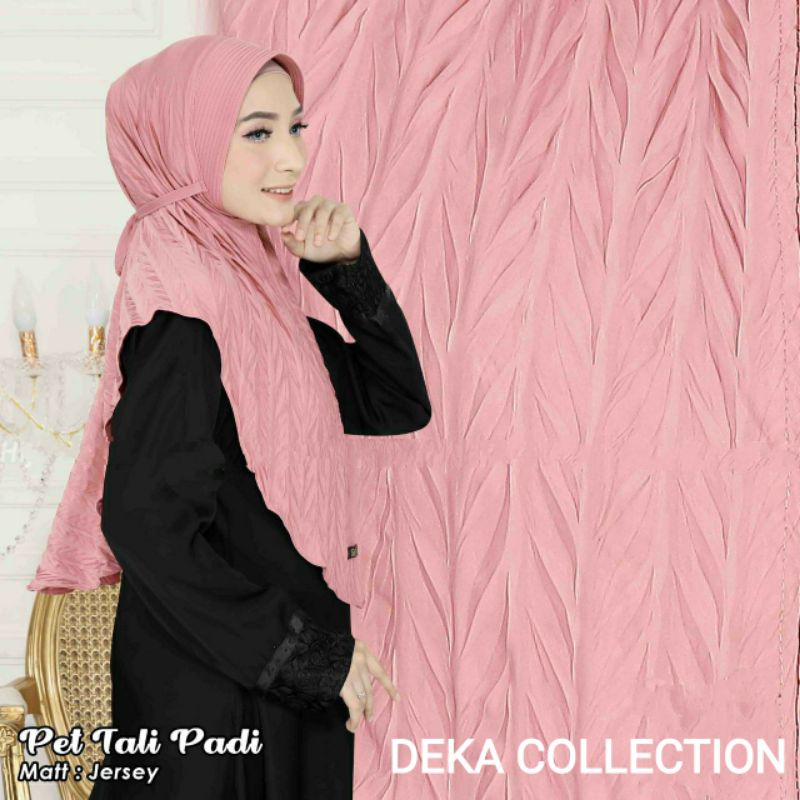 Jilbab Bergo Maryam Tali Plisket Padi Pet