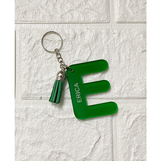 GANTUNGAN KUNCI INISIAL NAMA | CUSTOM INITIAL NAME KEYCHAIN | AKRILIK