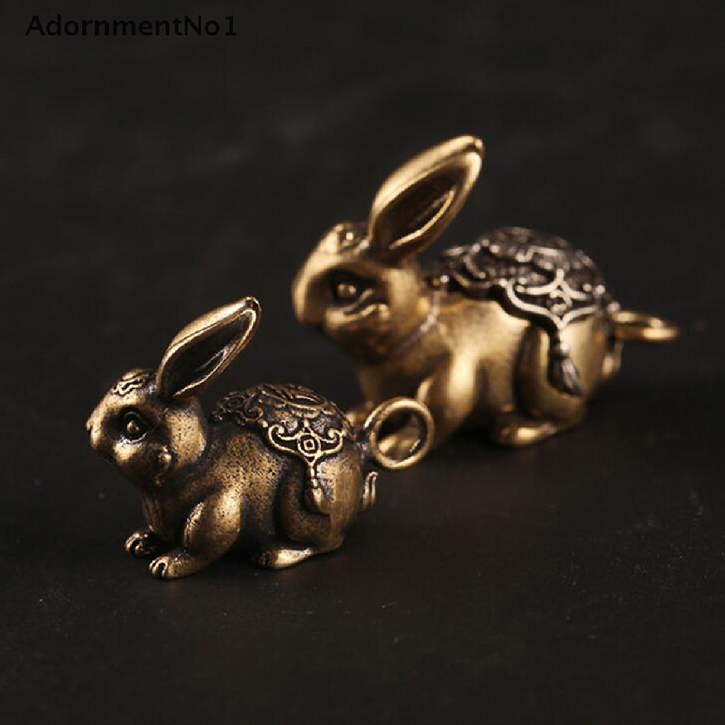 (AdornmentNo1) Miniatur Figurin Kelinci Zodiak Bahan Tembaga Murni Untuk Dekorasi Meja