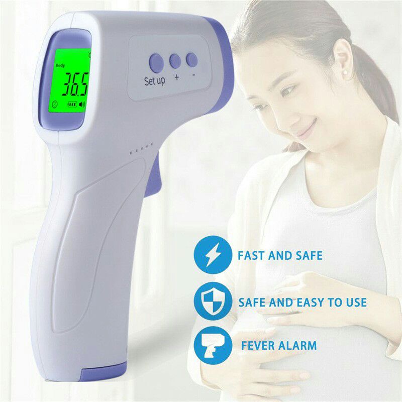 Digital Termometer Infrared Thermo Gun Layar 3 Warna