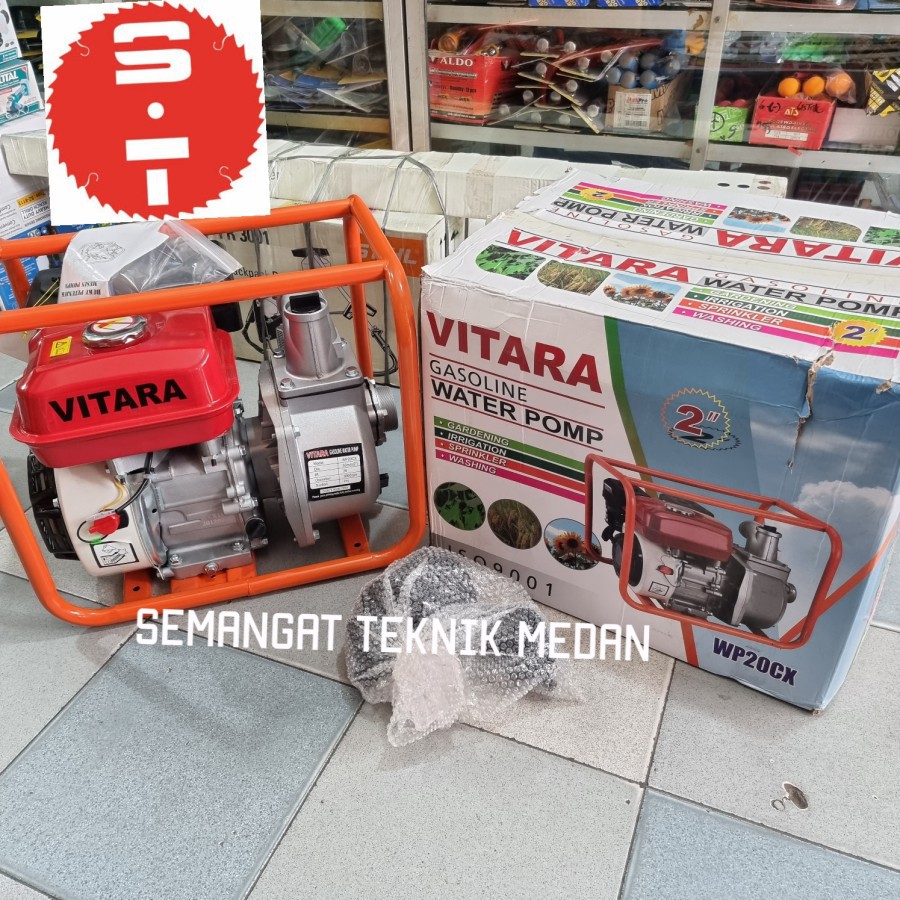 WP20CX MESIN BENSIN POMPA AIR HISAP PUMP 2" 2 INCH VITARA WP 20 CX