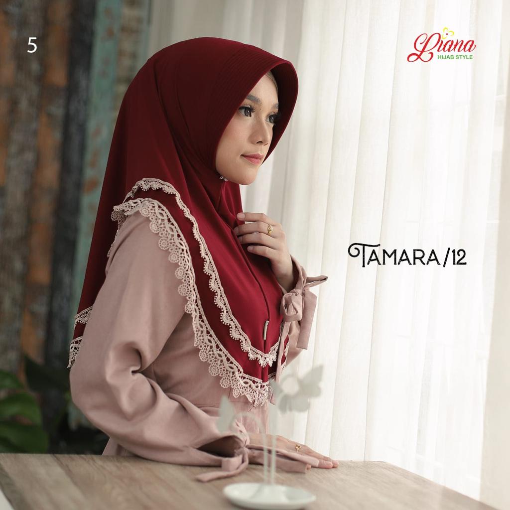 Jilbab Instan Bergo Tamara 12 Ori Liana Hijab-MAROON