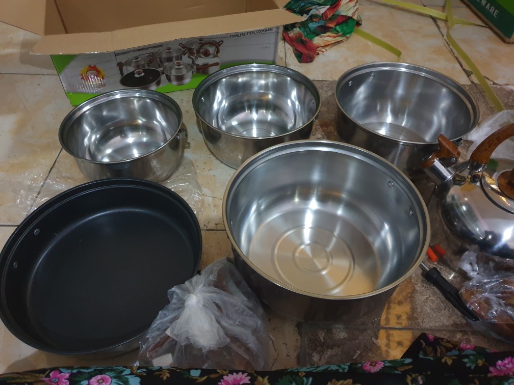 Panci Set 12 Pc / Cookware 12pc Gagang Kayu