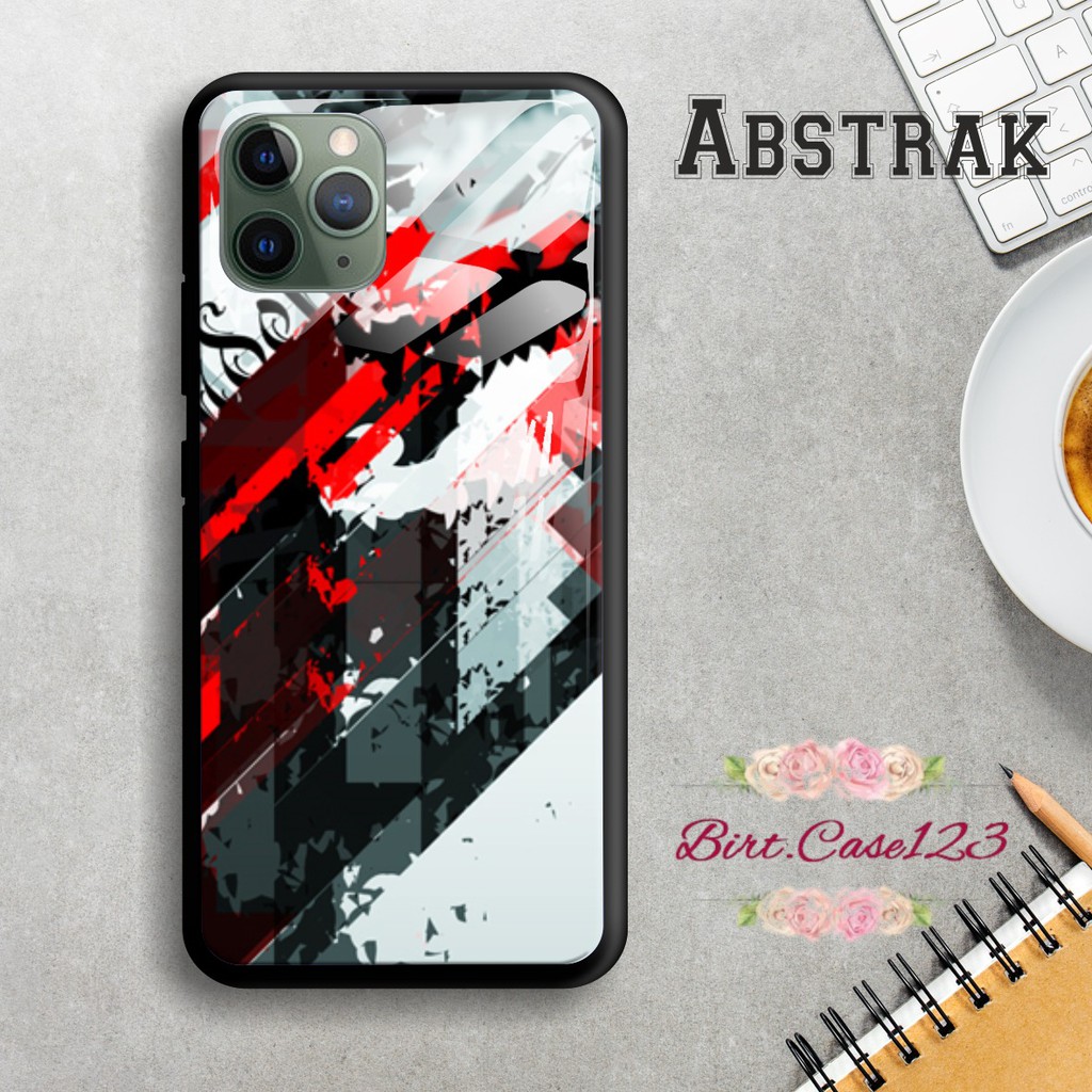 Back case glass ABSTRAK Oppo A3s A1k A5 A9 2020 A7 F9 A5s A31 A52 a53 A92 A37 A57 A59 A71 A83 BC1366