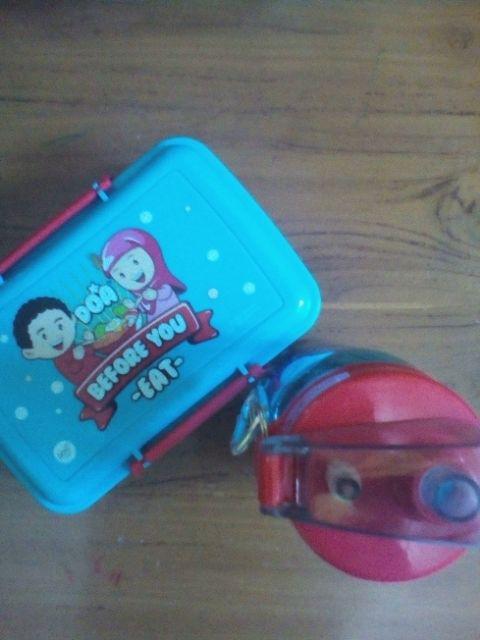 Promo Lunch Set Afrakids Tempat Bekal Dan Botol Minum Anak Sekolah Higyenis Foodgrade