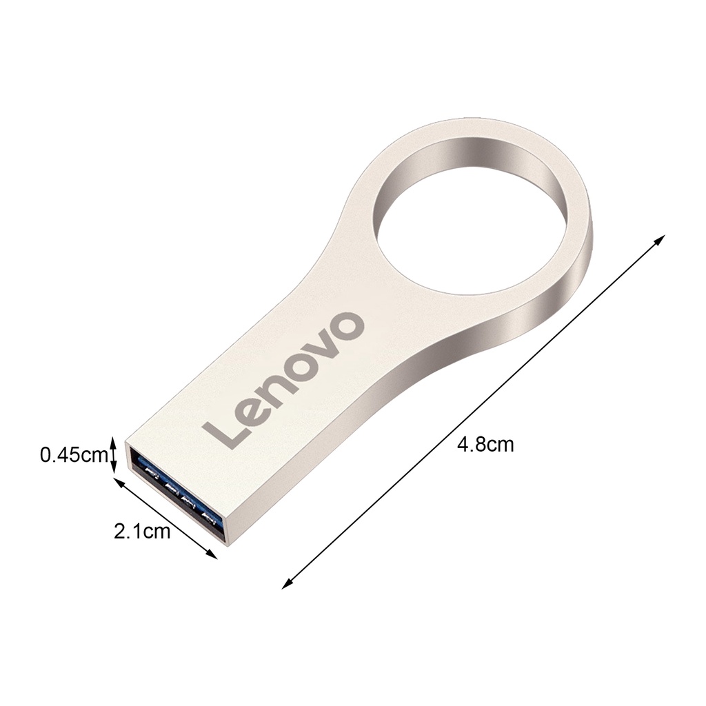 (Huluboy) Lenovo R100 U Disk 4GB / 8GB / 16GB / 32GB / 64GB / 128GB USB 3.0 Anti Air Warna Silver