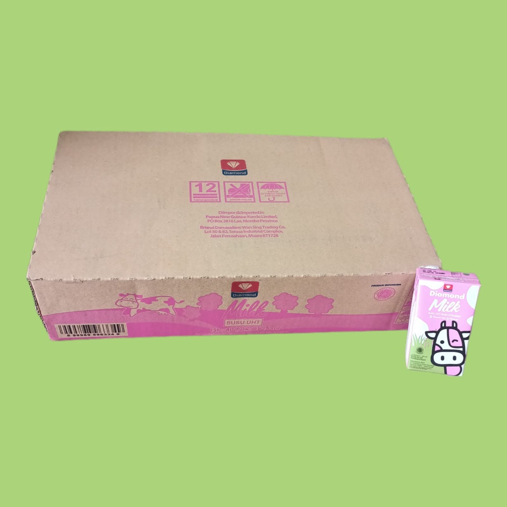 

Diamond Susu UHT Rasa Strawberry 125 ml [40 pcs/ Karton]