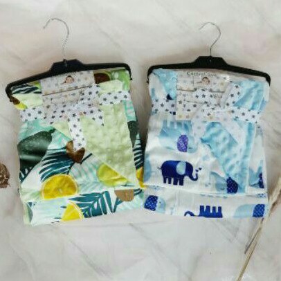 Selimut bayi double fleece bubble premium motif print