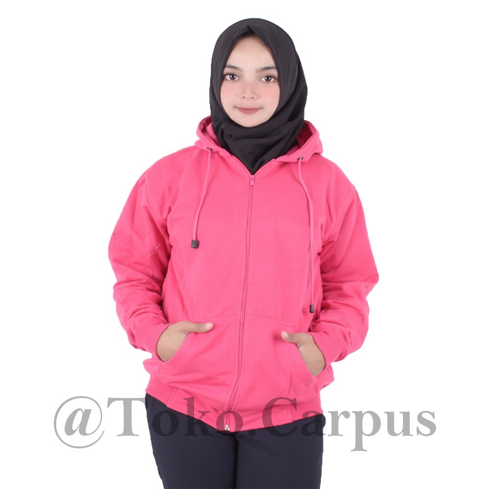 JAKET ZIPPER POLOS PRIA WANITA PINK FANTA TOKO CARPUS