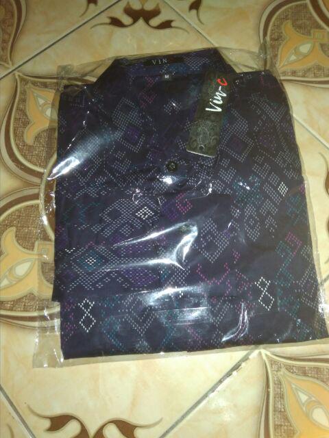 Ameliashop16 Kemeja Batik Songket Torpedo M L Xl Xxl Xxxl