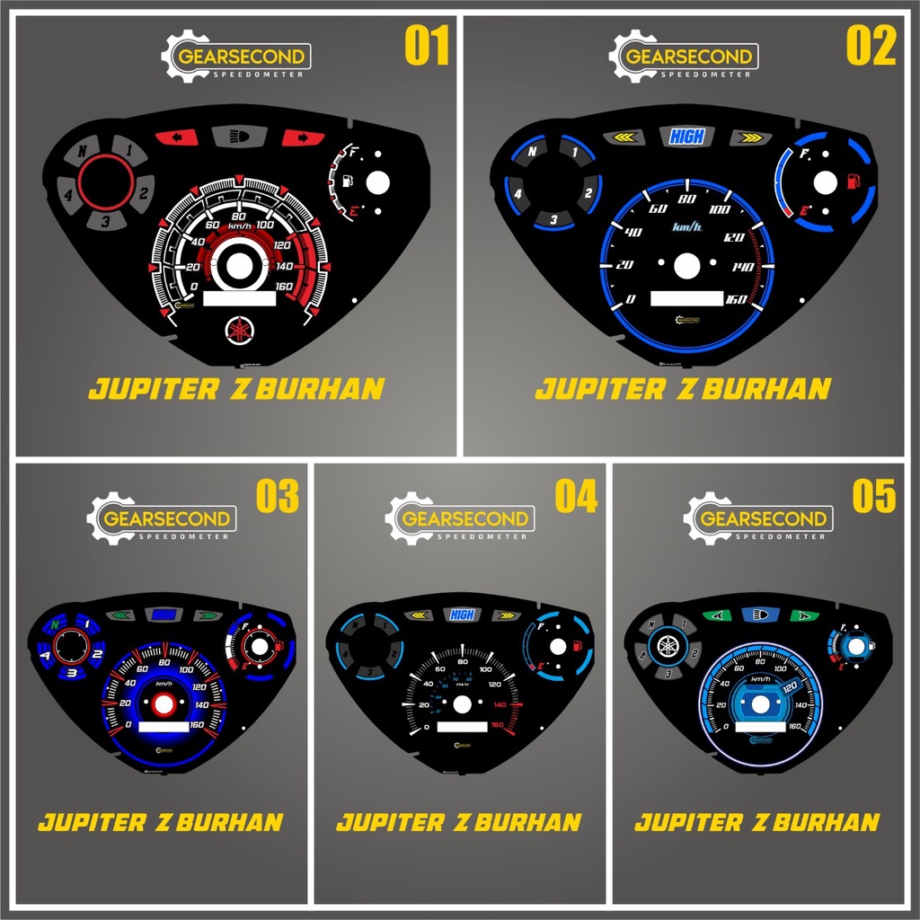 Jual PANEL SPEEDOMETER CUSTOM YAMAHA JUPITER Z BURHAN GEARSECOND