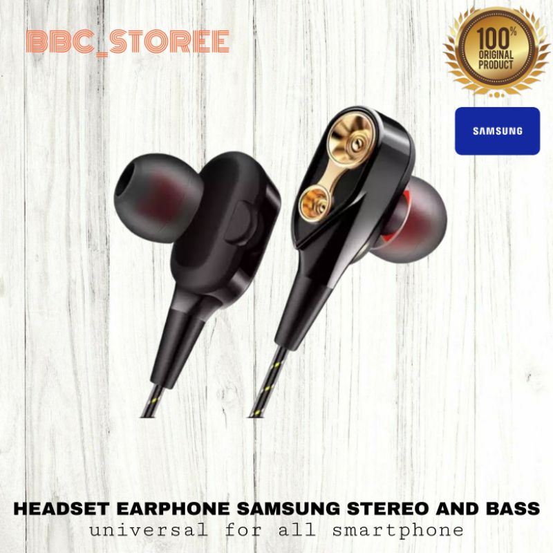 HEADSET GAMING/MUSIC EARPHONE SAMSUNG FULL BASS STEREO ORIGINAL 100%