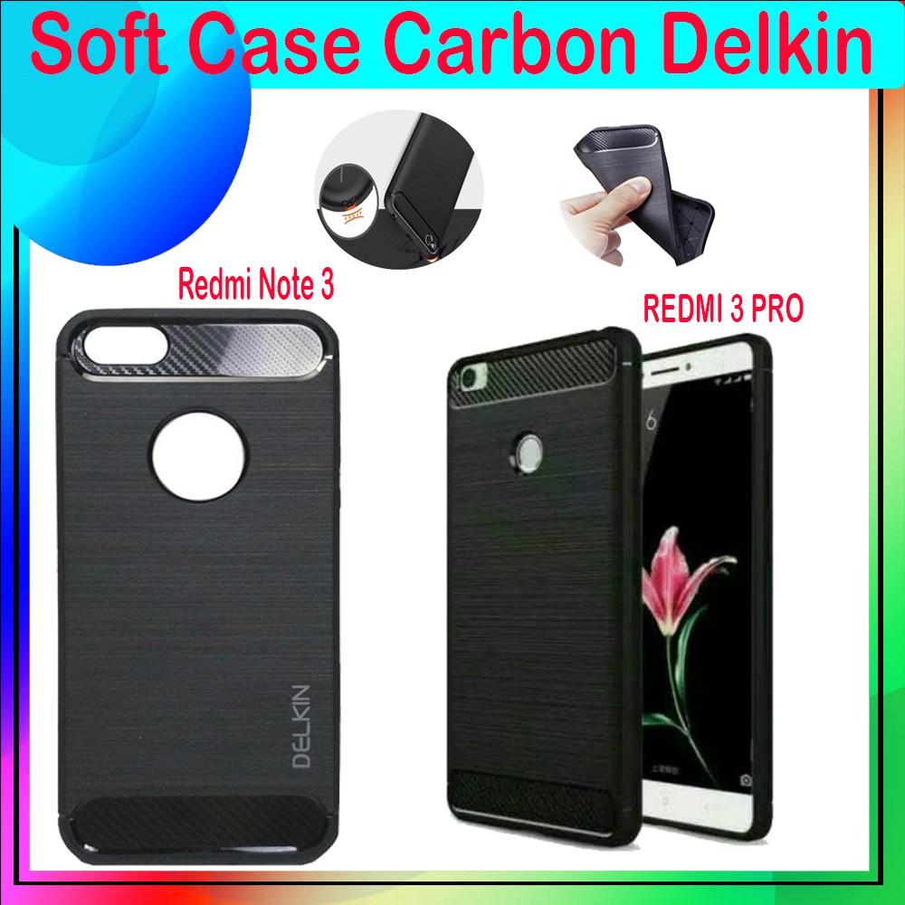 Soft Case Delkin Karbon Xiaomi Redmi 3 Pro Casing Silicone Xiaomi Redmi Note 3 Kesing Silikon Case