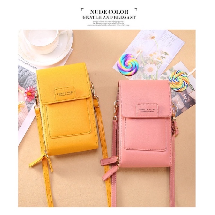 Tas Selempang Wanita Dompet Cewek Bahan Kulit PU Leather Premium FY03