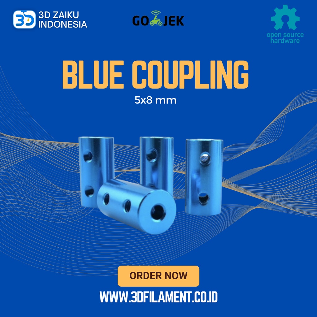 Reprap Blue Coupling 5x8 mm