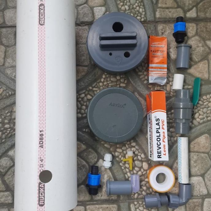 DIY bahan filter aquarium canister pipa tabung external aquarium