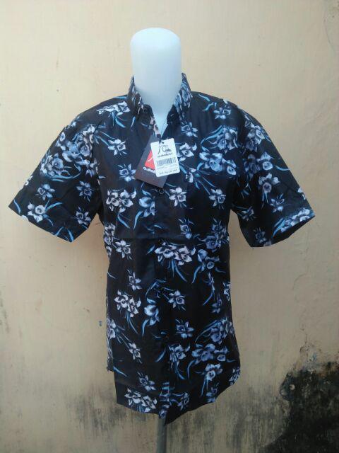 Kemeja Batik Pria Pendek Katun