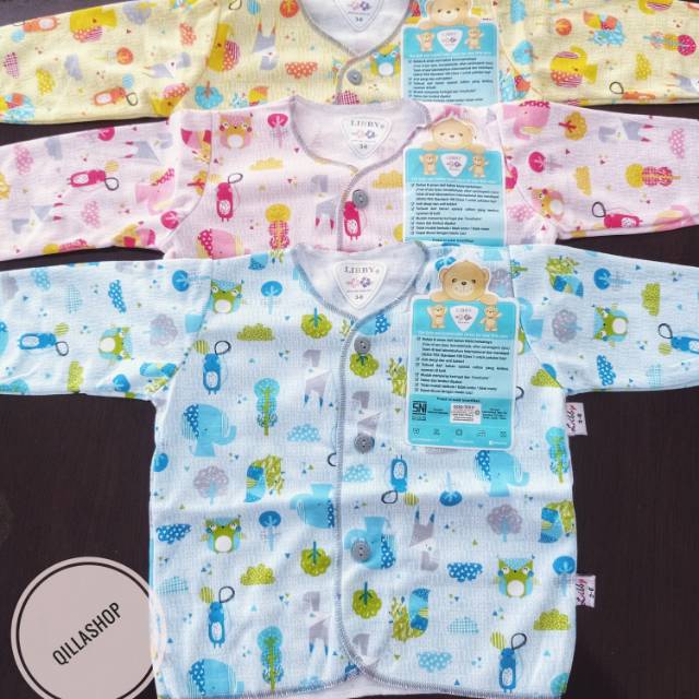 Baju bayi Libby (3 pcs) 0-3, 3-6bln