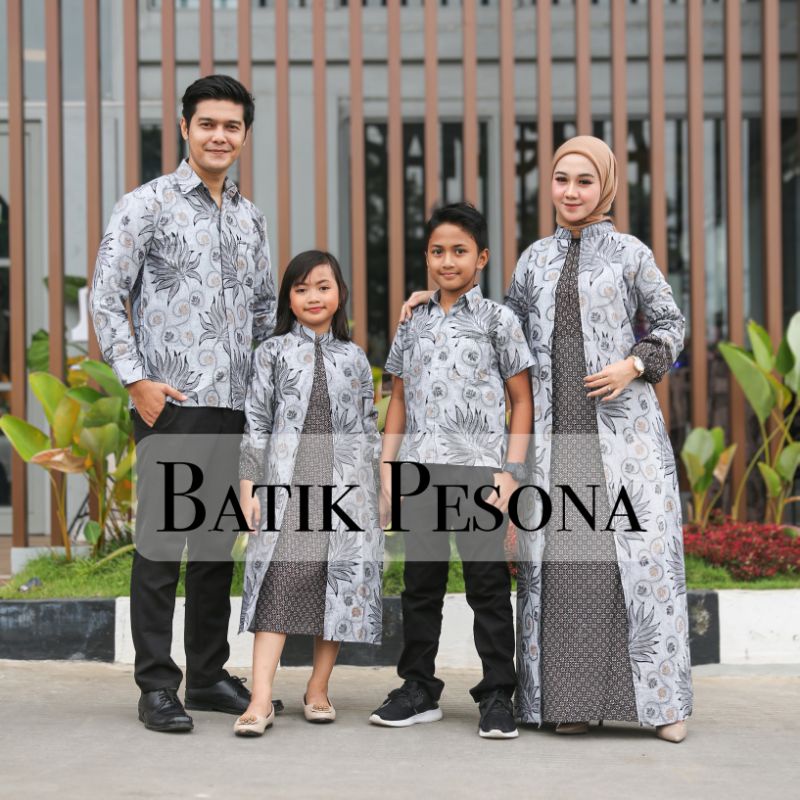 Maura Couple (COD) -Sania Ruffle Batik Couple Ori Ndoro Jowi DNT Garansi Termurah Motif Kobis Putih Baru