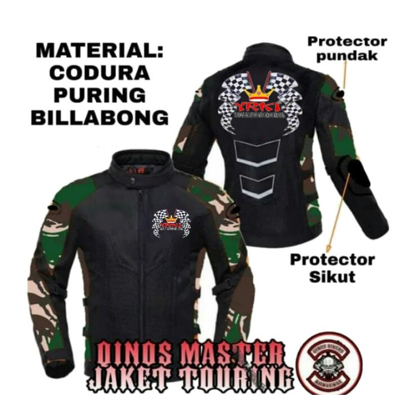 jaket touring yamaha RX-KING jaket motor YRKI jaket army bordir full protector