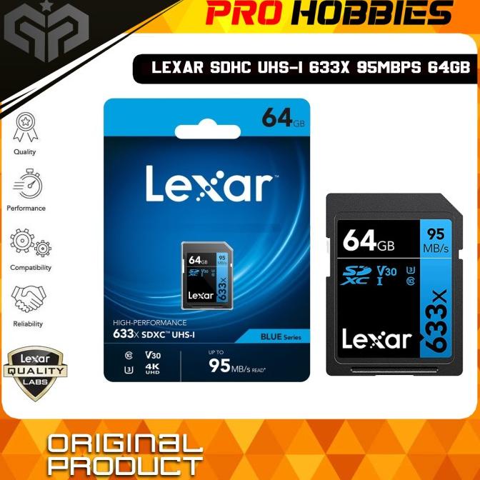 Jual Memory Card Lexar Sdhc Uhs-I 633X 95Mbps 64Gb Memori