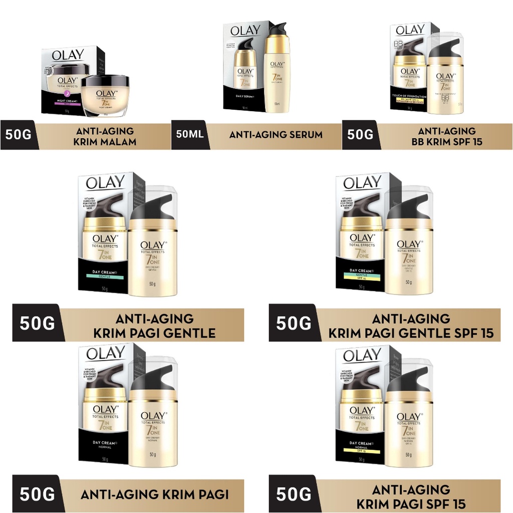 Anti Aging Olay Total Effects 7in1 50g Day | Night | BB | Serum SPF15