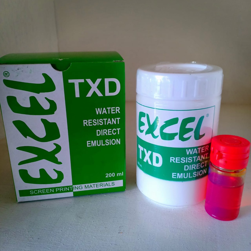 

Excel TXD Water Resistant Direct Emulsion 200 gr (Obat Afdruk Sablon Berbasis AIr)