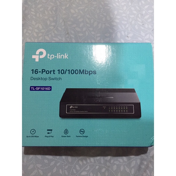 swich hub tp-link 16 port (bekas pakai) masih kelihatan baru dan gratis 4bh kabel