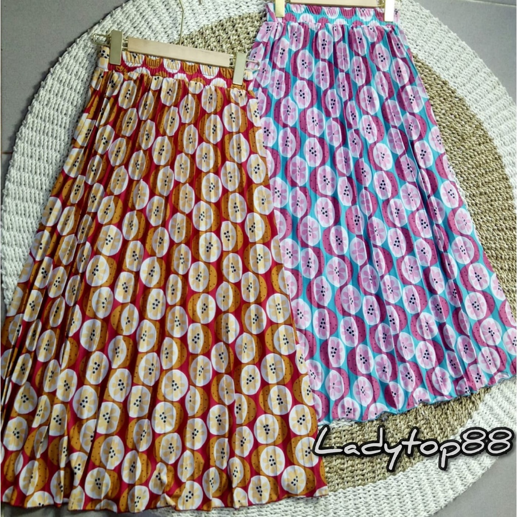 ROK DAISY PLISKET MOTIF BUNGA / ROK PLISKET MOTIF POLKADOT / ROK DAISY JUMBO / ROK DAISY MOTIF MELON